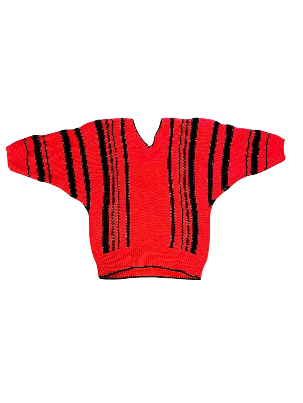 Vintage red Bedloch Popper and black striped knit sweater - Picture 2 of 4